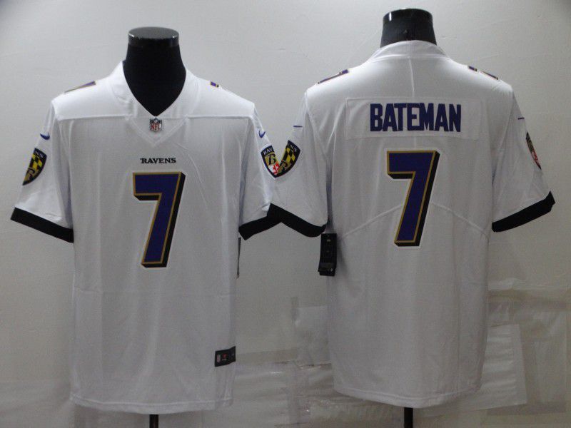 Cheap Men Baltimore Ravens 7 Bateman White 2022 Nike Limited Vapor Untouchable NFL Jersey